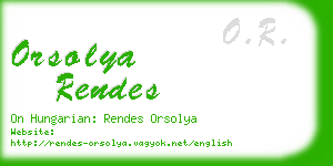 orsolya rendes business card